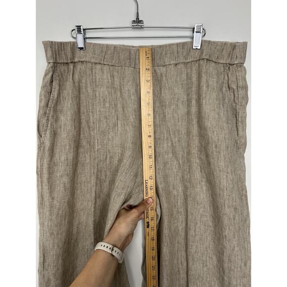 Eileen Fisher Women’s Size L 100% Organic Linen Baggy Wide Leg Lightweight Pants - Picture 4 of 9